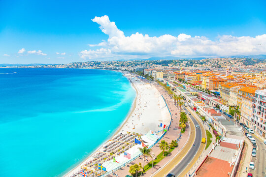 Panorama of Nice city, Cote D'Azure, French Riviera