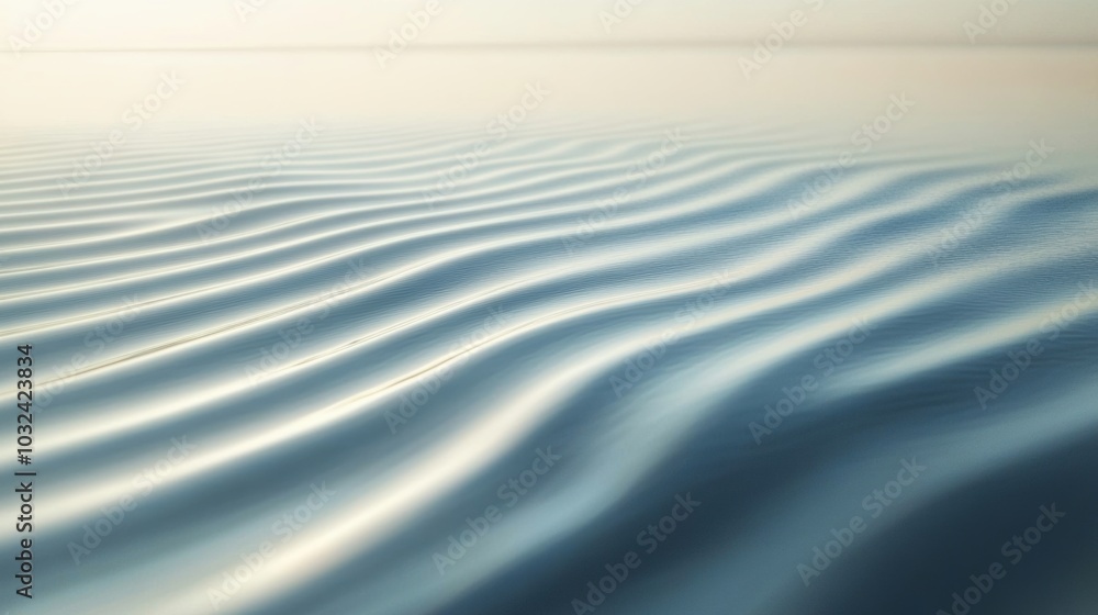 Poster minimalist wave pattern, a seamless arrangement of slender lines forming a fluid, undulating design,