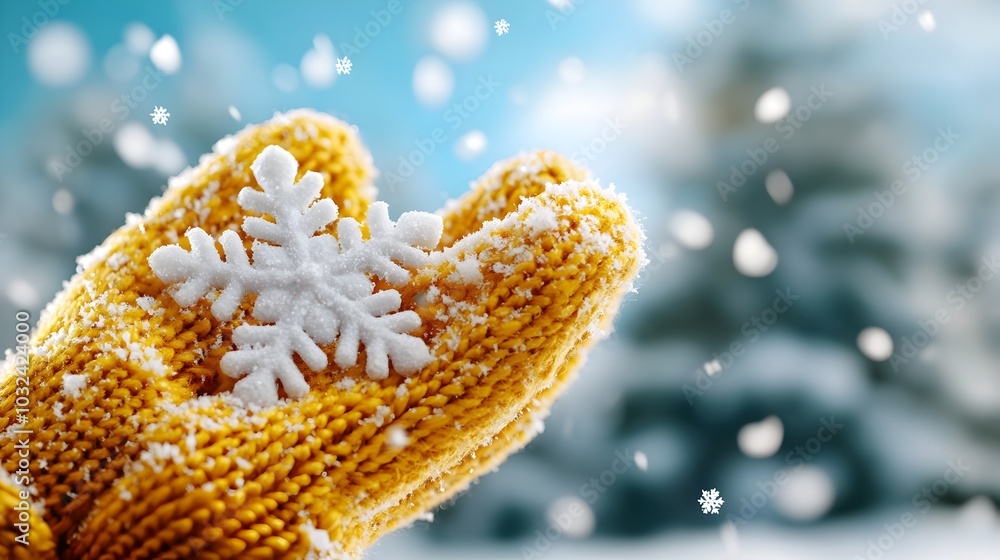 Aufkleber capturing the tranquil beauty of winter s first snowfall delicate snowflakes gently settle on a cozy