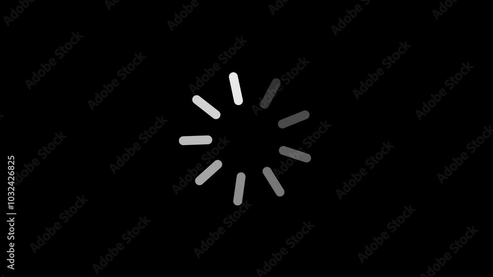 Poster abstract glowing loading circle . loading circle icon animation on black background. 4k motion video