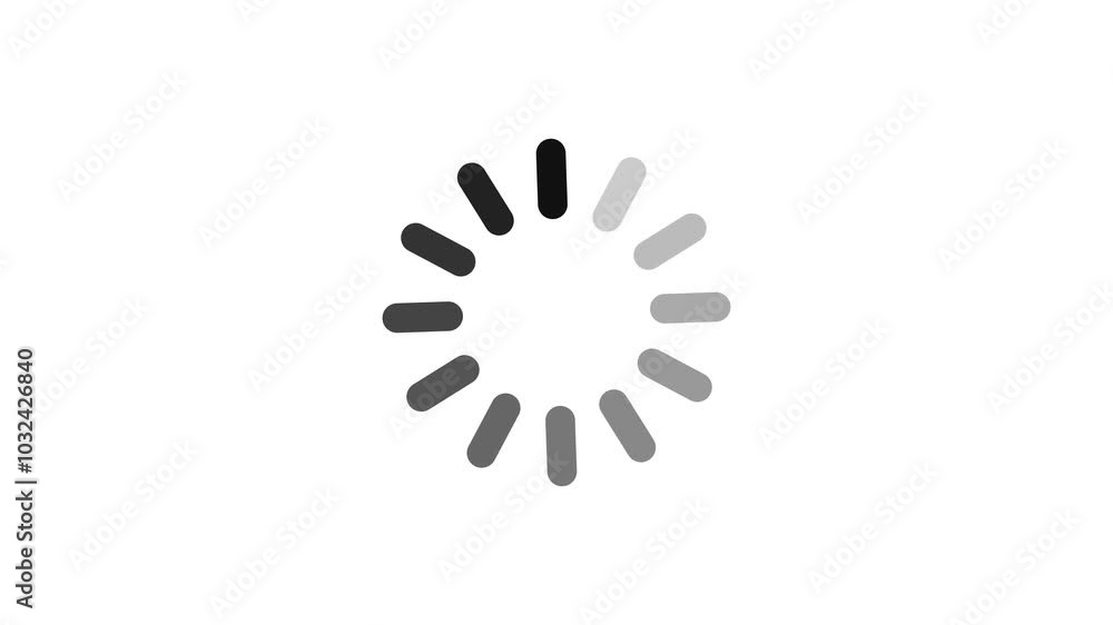 Fototapete abstract glowing loading circle . loading circle icon animation on whit background. 4k motion video 