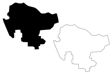 Comilla City (Peoples Republic of Bangladesh, Chittagong Division) map vector illustration, scribble sketch City of Cumilla map