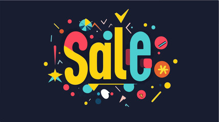 Illustration of a discount coupon. Sale. Banner. Postcard.