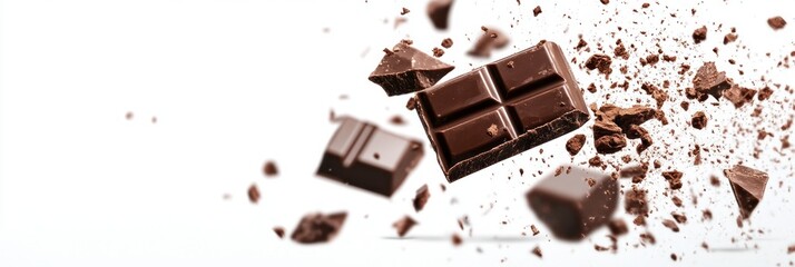 flying choco on white background