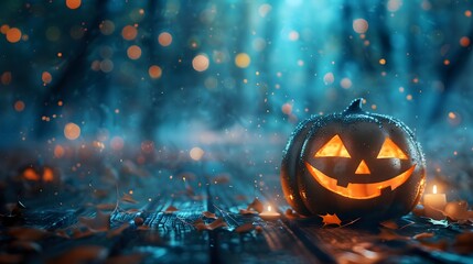 Fototapeta premium Halloween festival background with pumpkins Created with Generative AI technology.