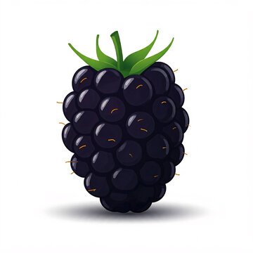 ripe blackberry fruit isolated white background clip art preview