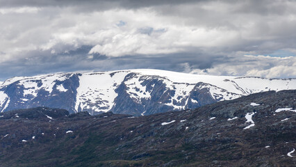 snow covered mountains