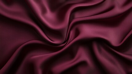 The luxurious, silky fabric drapes in soft, flowing curves, creating a backdrop of rich red maroon with a hint of velvet texture