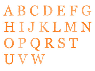 alphabet on a transparent background, translucent letters, times new novel in pencil by hand