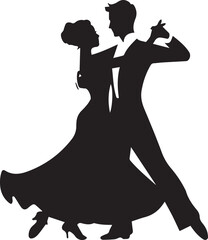 Silhouette of people dancing