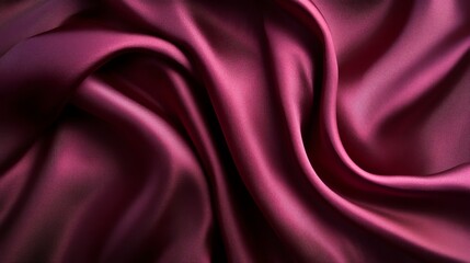 The luxurious, silky fabric drapes in soft, flowing curves, creating a backdrop of rich red maroon with a hint of velvet texture