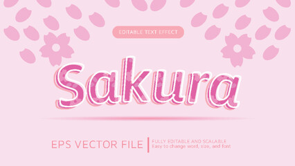 Editable Text Effect with Sakura Style