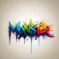 abstract colorful  monster background 