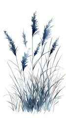 Serene Watercolor Meadow Landscape Art