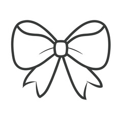 Cute Bows Line Art Vector Illustration for Kids Designs.
