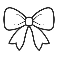 Cute Bows Line Art Vector Illustration for Kids Designs.