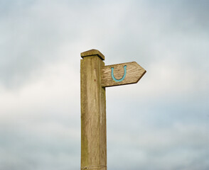 wooden sign post