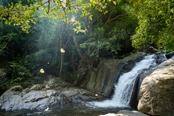 Pa La U Waterfall, the beautiful waterfall in deep forest at Kaeng Krachan National Park, Thailand. © Latthaphon