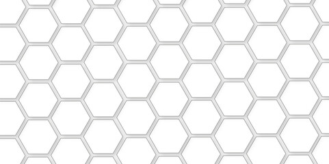 Abstract white background with hexagon and hexagonal background. Luxury white pattern with hexagons. abstract 3d hexagonal background with shadow. 3D futuristic abstract honeycomb mosaic background.