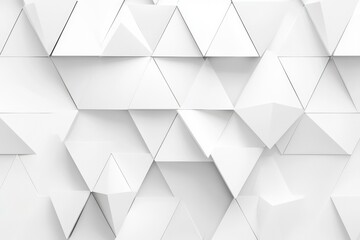 Obraz premium White Geometric Triangular Pattern Wall