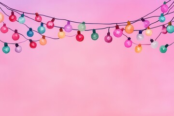 Watercolor Christmas lights in pastel colors, minimalist style, set on a soft beige background, gentle glow, seamless repeat