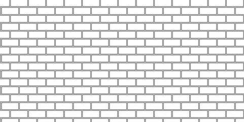 White brick blank home wall construction texture copy for space panorama white tiles and black joints. white brick wall used for background.	
