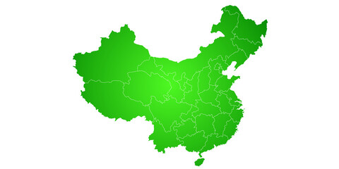 China administrative map. provinces map of China, blank Map, empty map of China, people's republic of China, PRC, East Asia