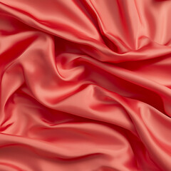 Obraz premium Luxurious coral satin fabric texture