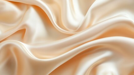 Fototapeta premium Silk satin fabric texture for elegant backdrop in beige