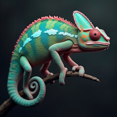 Fototapeta premium Colorful Chameleon