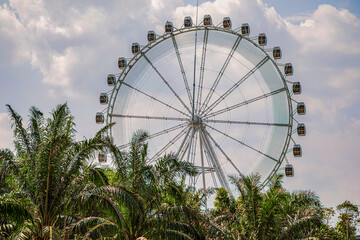 Fototapeta premium Ferris wheel attraction near Kuala Lumpur