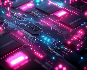 Obraz premium Abstract background design with glowing laser lines for a futuristic, space-themed backdrop