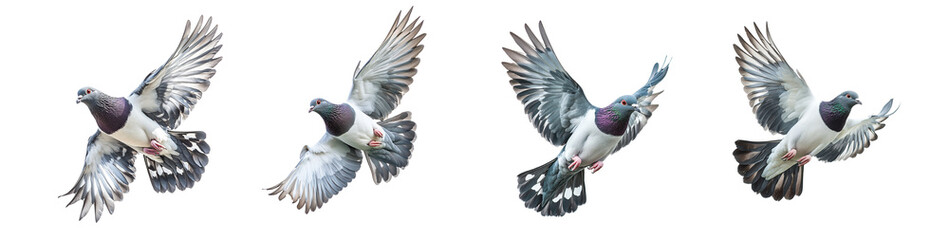 Naklejka premium birds are flying in the air one is white and the other is a black one