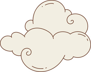 cloud with a swirl pattern