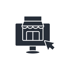 E-commerce icon. vector.Editable stroke.linear style sign for use web design,logo.Symbol illustration.