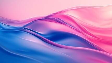Abstract pink and purple waves flow in a digital design