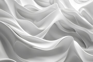 Obraz premium Abstract White Swirling Pattern with Smooth Curves