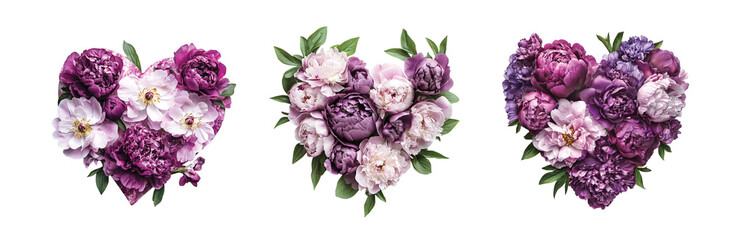 Fototapeta premium a bouquet of flowers from the heart