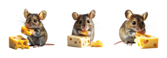 a mouse with cheese on his face