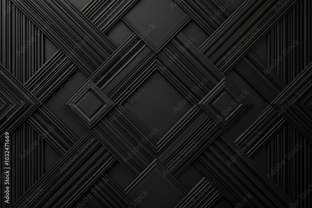 Aufkleber abstract black and white geometric pattern with intersecting lines