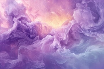 Obraz premium Abstract Purple and White Swirling Smoke or Ink