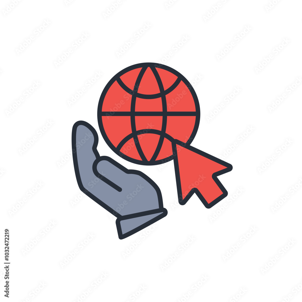 Poster internet icon. vector.editable stroke.linear style sign for use web design,logo.symbol illustration.