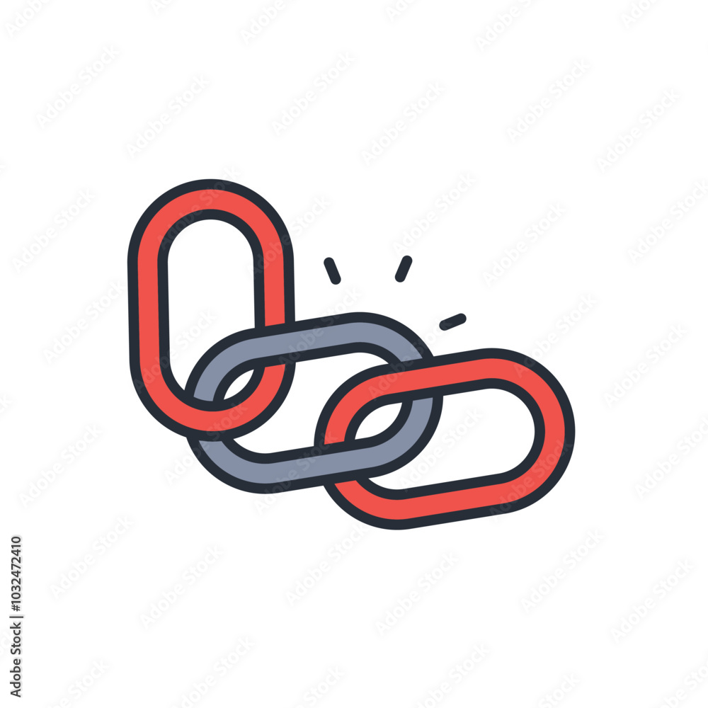 Poster link icon. vector.editable stroke.linear style sign for use web design,logo.symbol illustration.