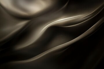 Fototapeta premium Abstract Close-Up of a Smooth, Wavy, Dark, Textured Surface