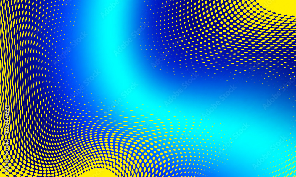 Poster abstract halftone texture blue background in geometric style