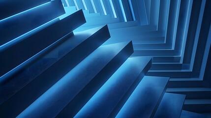 Obraz premium Blue abstract background. Geometric lines pattern. Modern shiny blue gradient lines. Futuristic technology graphic design. Suit for business, cover, header, wallpaper, corporate, website, flyer