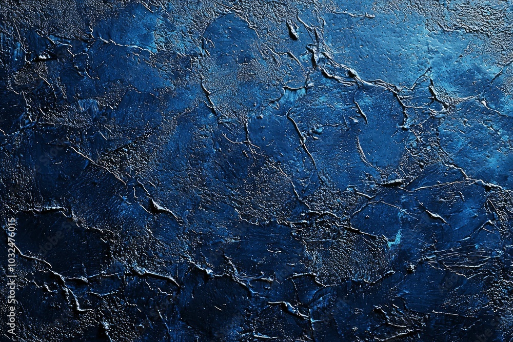 Poster deep blue textured background with irregular patterns
