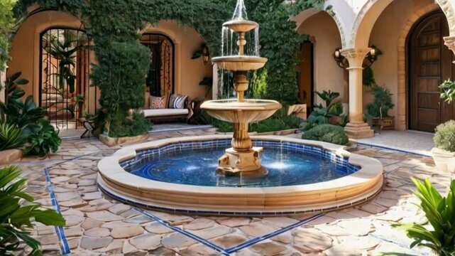 fountain in the mension
