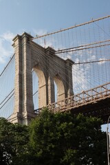 Fototapeta premium bridge, river, architecture, new york, brooklyn, manhattan, city, construction, road, structure, transportation, brooklyn bridge, nyc