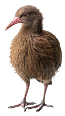 Fototapeta premium Kiwi Bird on Transparent PNG Background, Photo Realistic, Wallpaper, Cover and Screen for Smartphone, PC, Laptop, Transparent PNG
